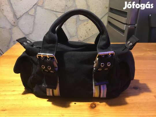 Ridikül - kicsi, fekete, farmervászon, hibátlan