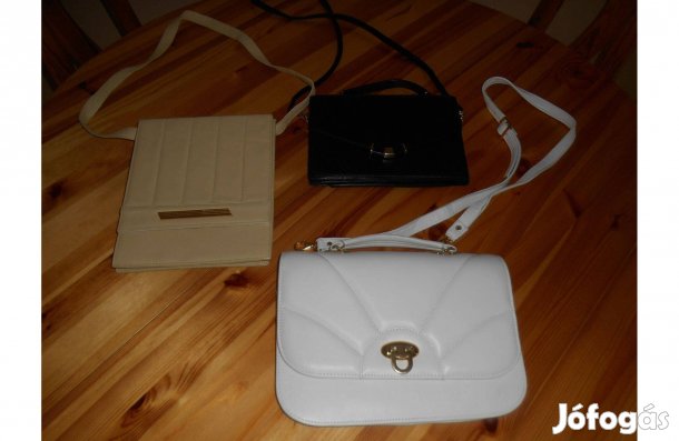 Ridikülök fehér, fekete, drapp Új