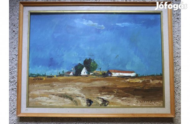 Ridovics László tájkép olajfestmény