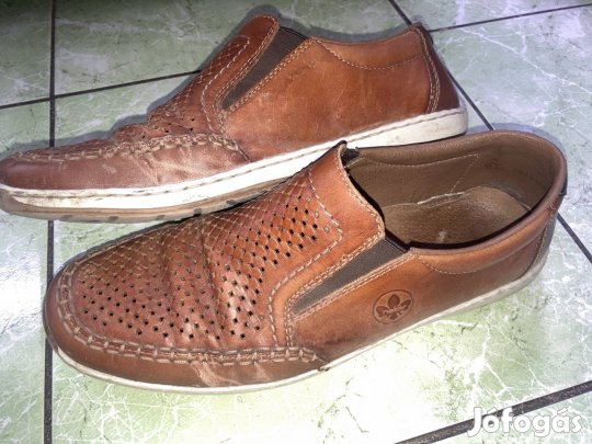 Rieker 41-es belebújós kényelmes ffi bőr cipő 