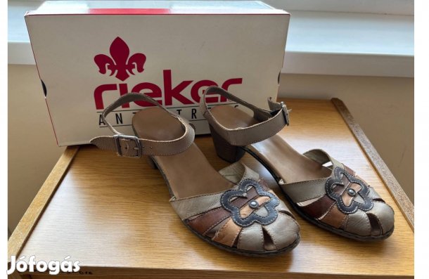 Rieker, valódi bőr, 38-as tavaszi-nyári cipő, szandál