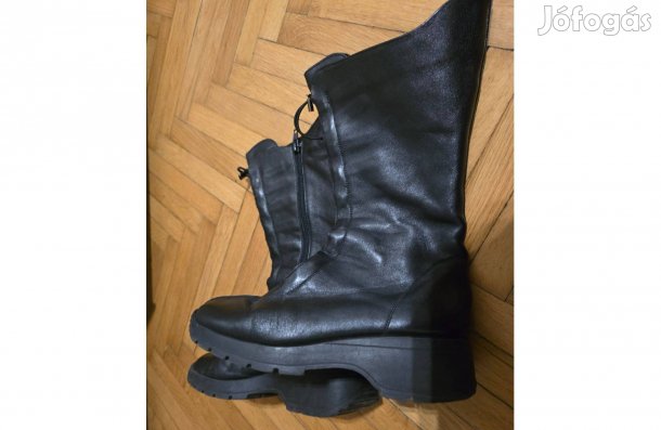Rieker fekete bőr csizma, 37-es