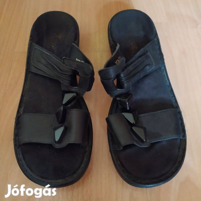 Rieker fekete köves csinos női papucs 39