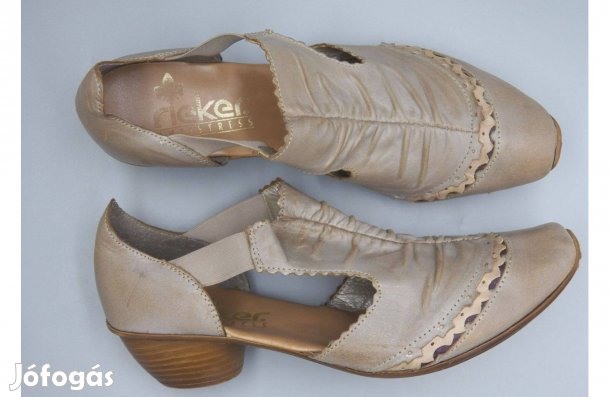 Rieker oldalt nyitott bőr cipő, 39,5 / 40 -es