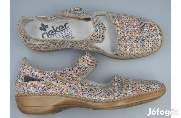 Rieker pántos bőr cipő, 38,5 / 39 -es