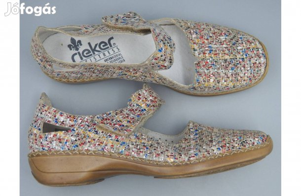 Rieker pántos bőr cipő, 38,5 / 39 -es