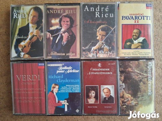 Rieu Clayderman Pavarotti Verdi stb. műsoros kazetta