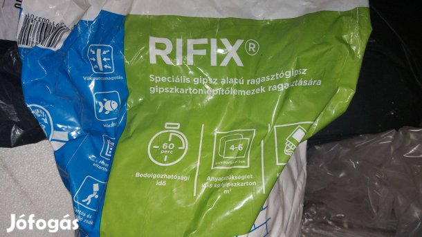 Rifix 1 zsák bontatlan ragaszto gipsz félár 1900Ft Veszprém ingyen szá