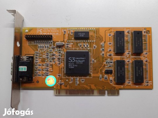 Ritka Aristo S3 Virge/DX 4MB/8MB Retro Videokártya (PCI), Próbagari