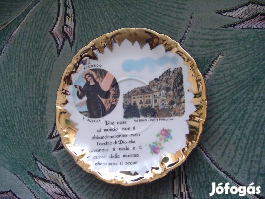 Ritka Wiuterlung dísztányér aranyszegélyes régi szép db