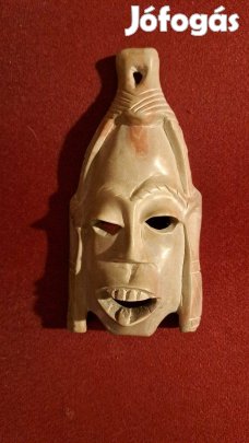 Ritka afrikai motívumos kerámia maszk