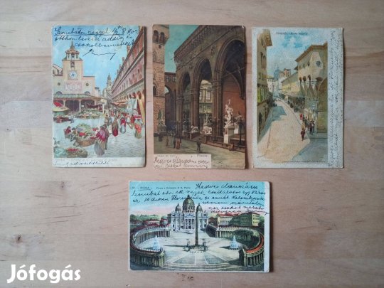 Ritka antik Olaszország litográfia litho képeslap 1903-1904