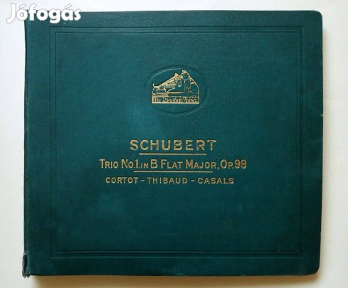 Ritka antik Schubert Trio sellak gramofon lemez album klasszikus zene