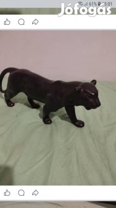 Ritka kispesti kerámia fekete párduc