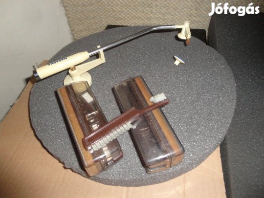 Ritka nagaoka lemeztisztító kar + 2 db Teldec lemeztisztító