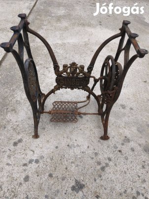 Ritka oroszlán motívumos öntöttvas singer varrógép alj