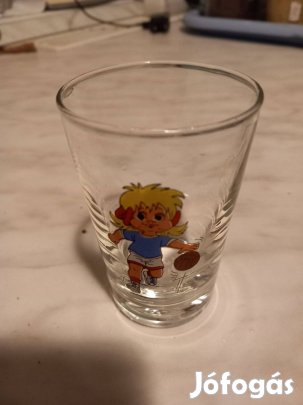 Ritka régi mini Koch gyerek üvegpohár 1dl-es