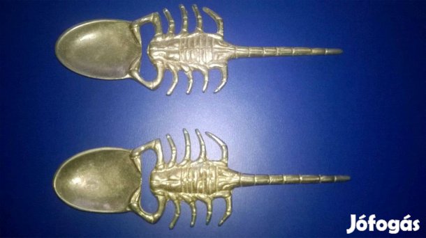 Ritkább , figurális réz kanál pár