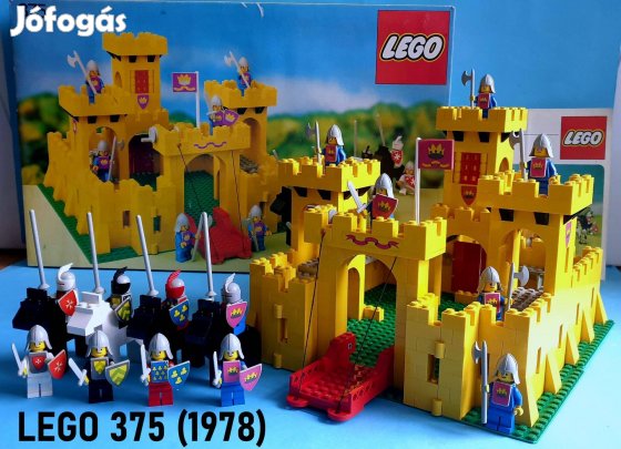 Ritkaság! LEGO Classic Castle 375 1978 gyűjtői állapot, doboz útmutató