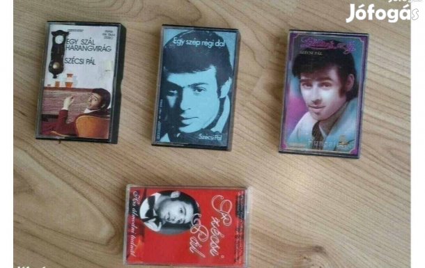 Ritkaság! Szécsi Pál gyüjtemény 4 db album Retro eredeti magnó kazetta