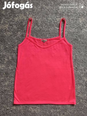River Island neon pink pántos top, felső 34-es