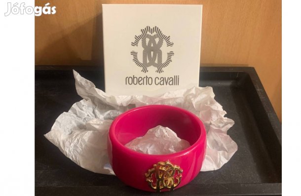 Roberto Cavalli rózsaszín, ciklámen női karkötő!
