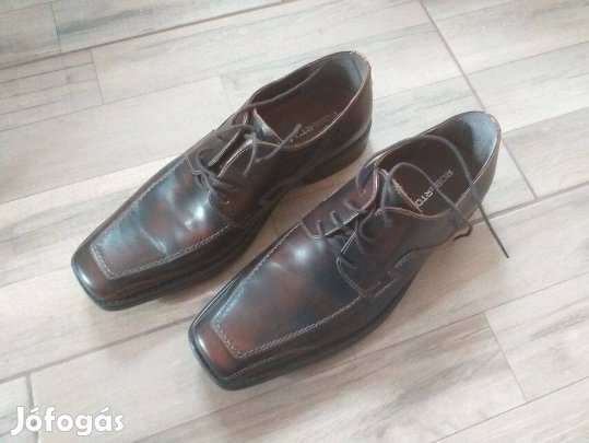 Roberto Santi barna bőr férfi elegáns félcipő 40-es vadonatúj