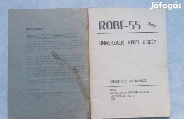 Robi- 55 gépkönyv
