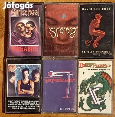 Rock és Hard Rock zene magnó kazetták