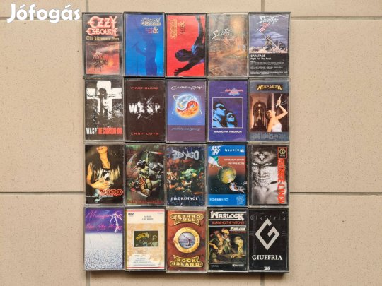 Rock metál kazettás magnó deck kazetta gyűjtemény 31 db