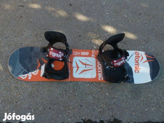 Rocker 100cm Atomic gyerek snowboard lap kötés vaxolva,élezve hibátlan