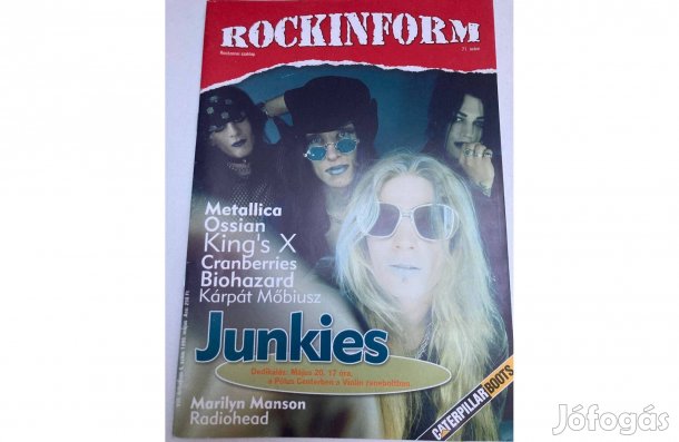 Rockinfrom 1999 május Junkies Metallica Ossian Cranberries