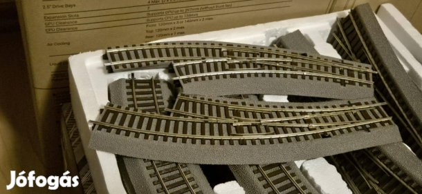 Rocoline H0 gumiágyazatos egyenes-íves váltók + egyenes-ives sínek. Új