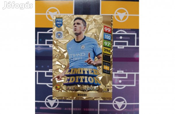 Rodri (Man City) Panini Fifa 365 2025 Premium Gold Limited foci kártya