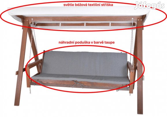 Rojaplast ADELAIDA hinta pót tető + párna szett  taupe