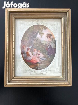 Rokokó jelent aranyozott keretben eladó