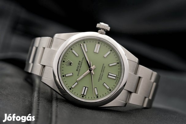Rolex Oyster Perpetual 41-pisztácia-2025-Full Set