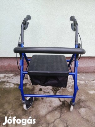 Rollátor, négykerekű összecsukható