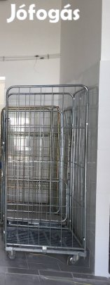 Rollkocsi rolikocsi gurulós rácsos kocsi tároló kocsi
