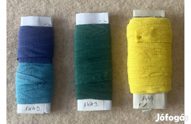 Röltex - köpper szalag pamut, babapertli sárga