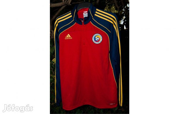 Román válogatott eredeti adidas piros cipzáras nyakú pulóver