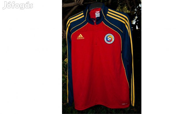 Román válogatott eredeti piros adidas cipzáras nyakú pulóver