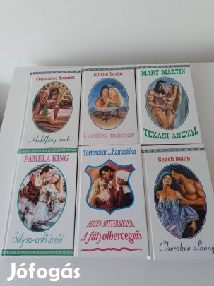 Romantikus könyvek 6 db együtt