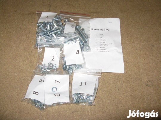 Romet M1/ M2 blokk és váz csavar készlet