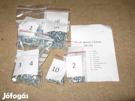 Romet- Komár MR 232 blokk és váz csavar készlet