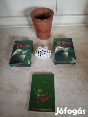 Römi kártya bőr kockavetővel