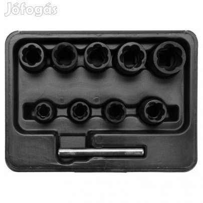 Roncsolt csavarfej leszedő készlet 10 részes 3/8" 10-19 mm