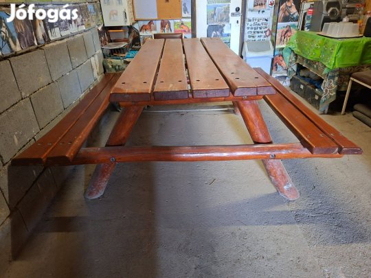 Rönk bútor piknik asztal-pad