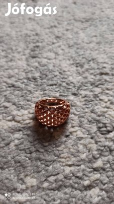Rose gold bizsu divatos női gyűrű L-es