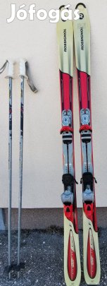 Rossignol Power Cobra 165 cm biztonságos kötésekkel, botokkal 10000Ft